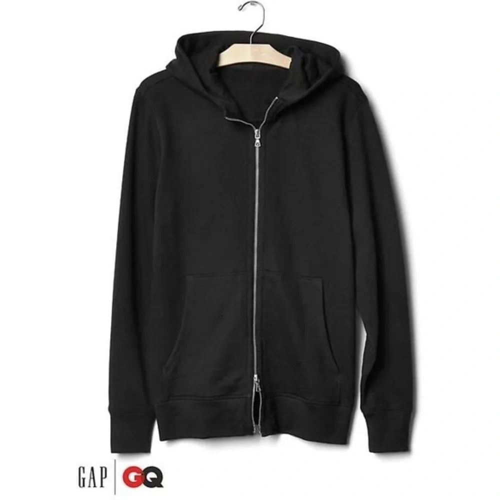 トップス John Elliott Black Zip-Up Hoodie John Elliott Black Dual Flash Zip-Up Hoodie John Elliott